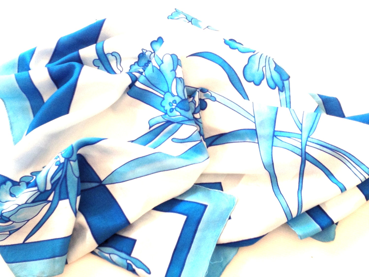 LARGE CRYSTALLED SILK SQUARE SCARF ART FOR THE ARTISANS