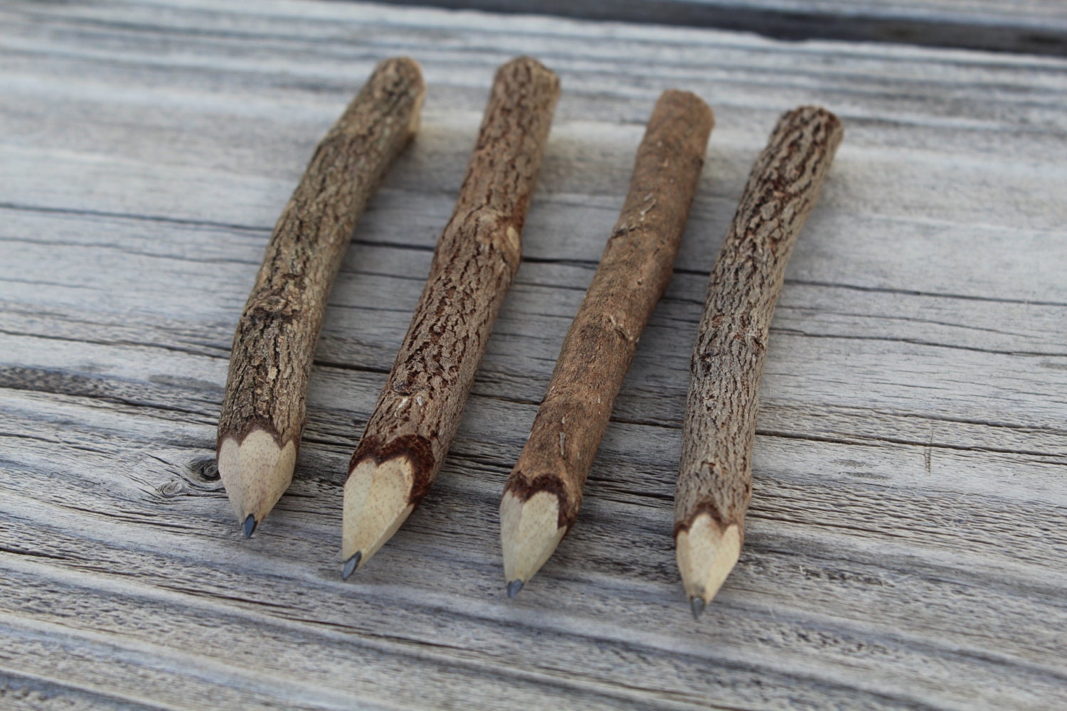 Rustic Pencil Wood Twig Bark Pencil