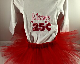 Baby Girls Valentine Outfit, Valentine Tutu, Valentine Shirt, Baby's First Valentine, Valentines Day, Valentines Day Outfit, Picture Props