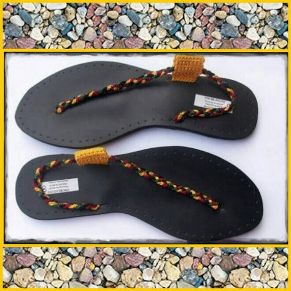 Jamaica handmade One strap sandals nylon by NMCreationsDesigns