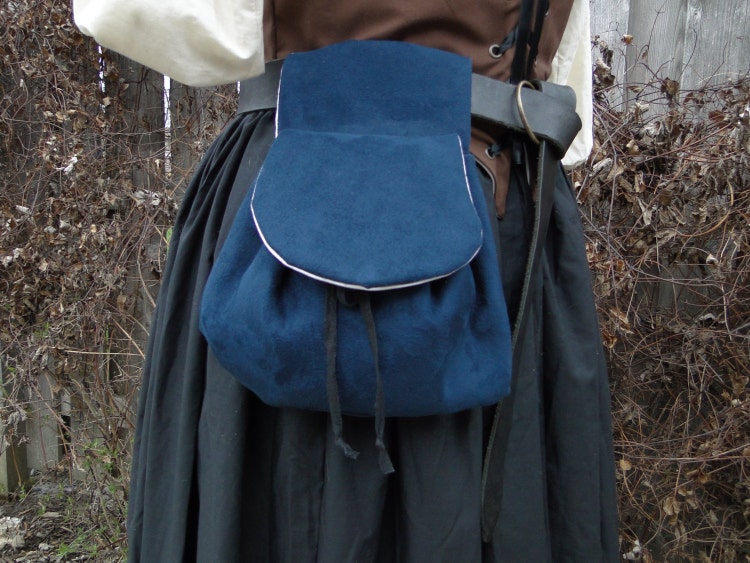 Renaissance Belt Bag Womens Medieval Purse Deep by FolkOfTheWood