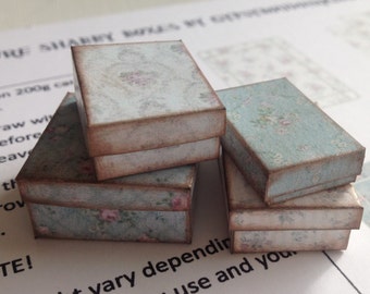 1:12 Blue shabby miniature boxes INSTANT DOWNLOAD