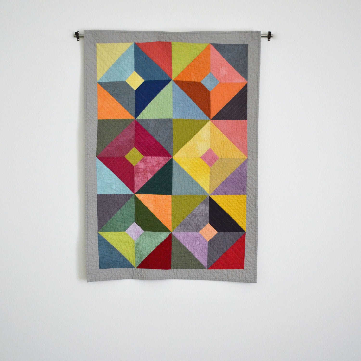Baby Quilt Modern Baby Quilt Geometric Baby Bedding Quilted
