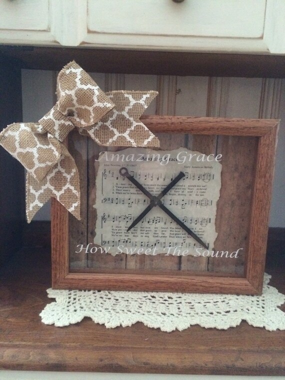 Amazing Grace 8 x 10 Religious Wooden Shadow Box Gift FREE