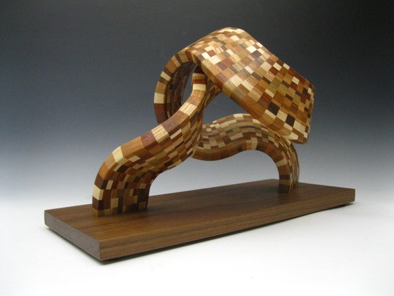 Modern Abstract Wood Sculpture