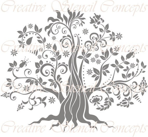 Tree of Life Decorative Stencil MULTIPLE SIZES AVAILABLE on