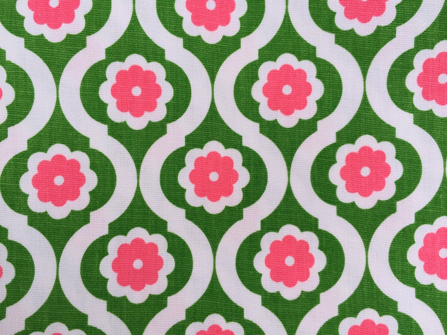 Cotton Fabric Pink And Green Fabric Pink Floral Fabric