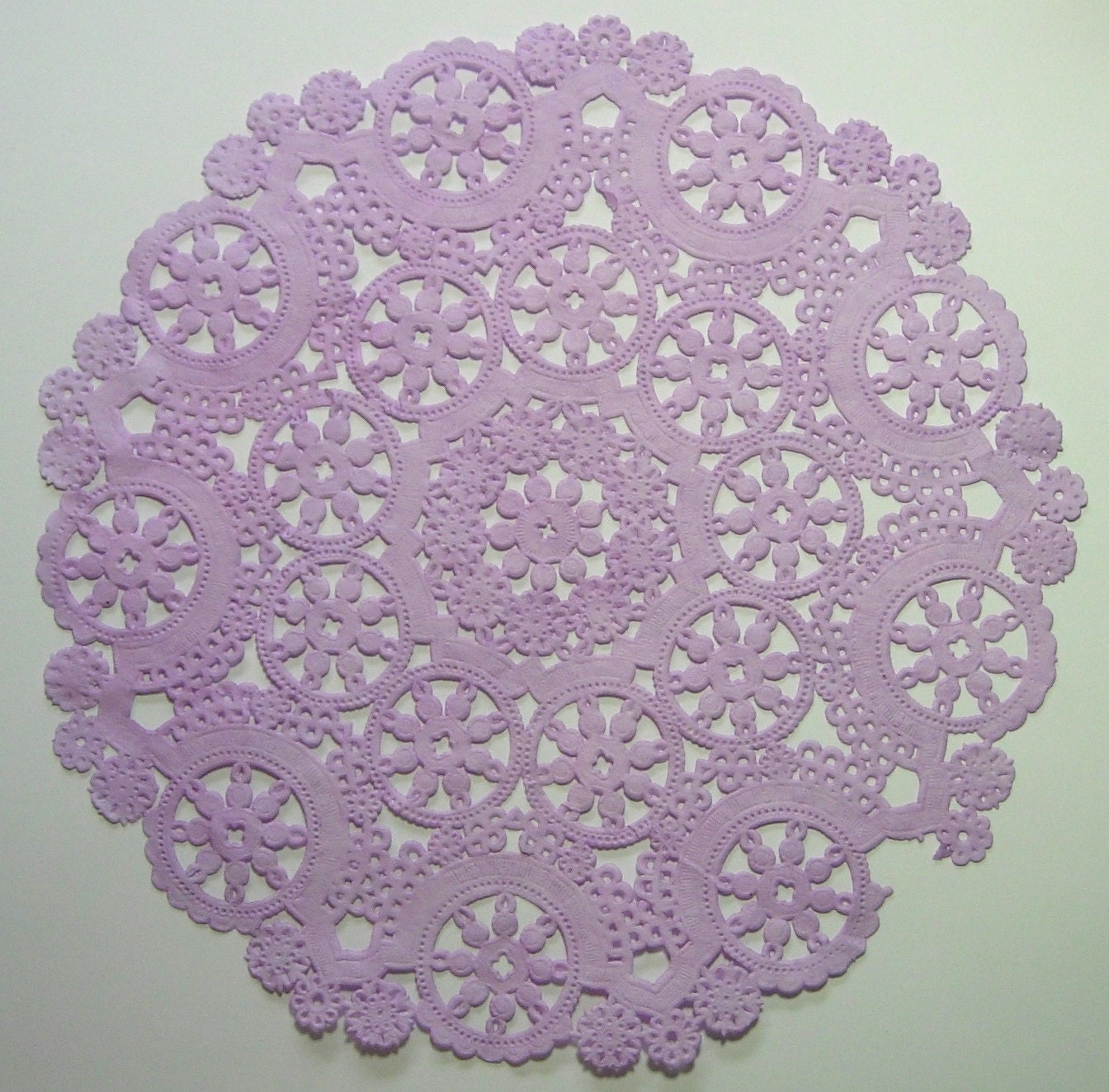 10 dip dyed Lavender paper doilies 8 10 or 12 inch size