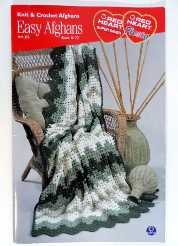 Afghan Pattern Book 'Easy Afghans' Knit and Crochet