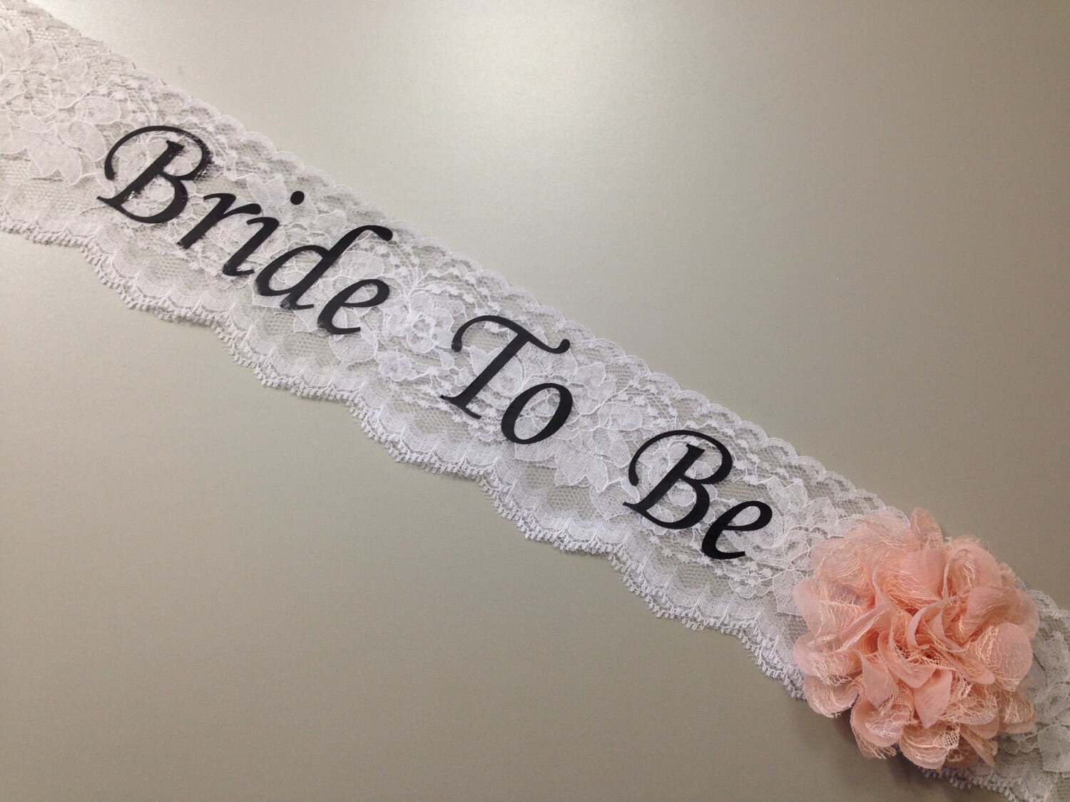 Lace Bachelorette Sash Lace Bridal Shower by LaurenLashDesignsLLC