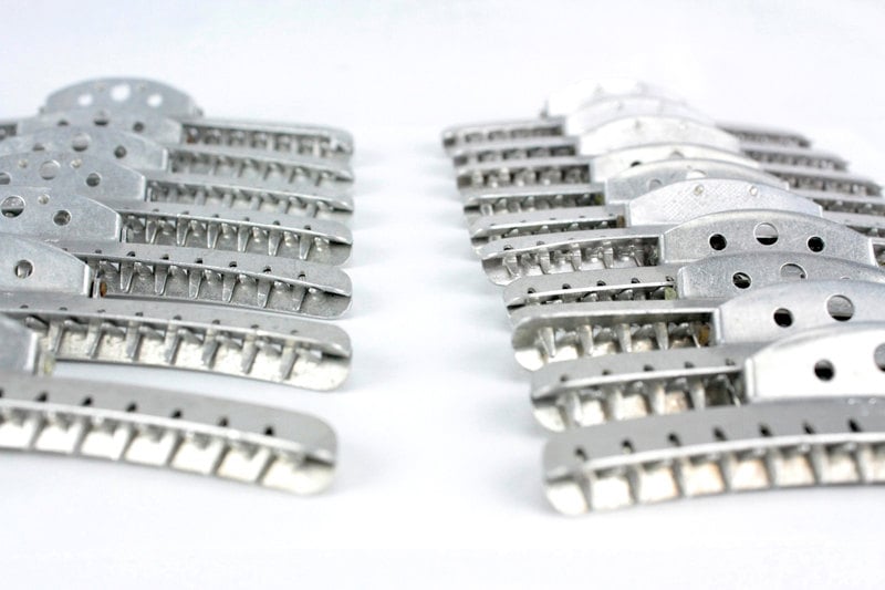 Vintage Goody Aluminum Metal Wave Hair Clips // 40s Metal Wave