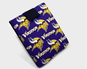 Hand Crafted Tablet Case From Licensed NFL Minnesota Vikings  Football Team Fabric /Case for: iPadmini,Kindlefire hd7, Google Nexus,Nook HD