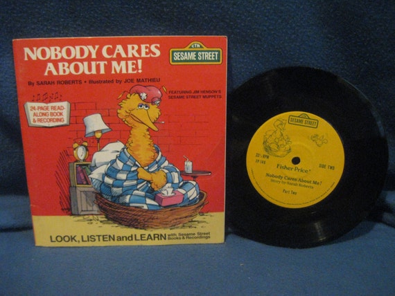 RARE Vintage Sesame Street Nobody Cares About