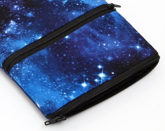 iPad Pro 9.7 Case, Kindle Fire 7 Sleeve, Galaxy Tab S2, Kobo Glo Pouch, iPad Air Case, Nexus 10, Dell venue 8 7000 - blue galaxy with stars