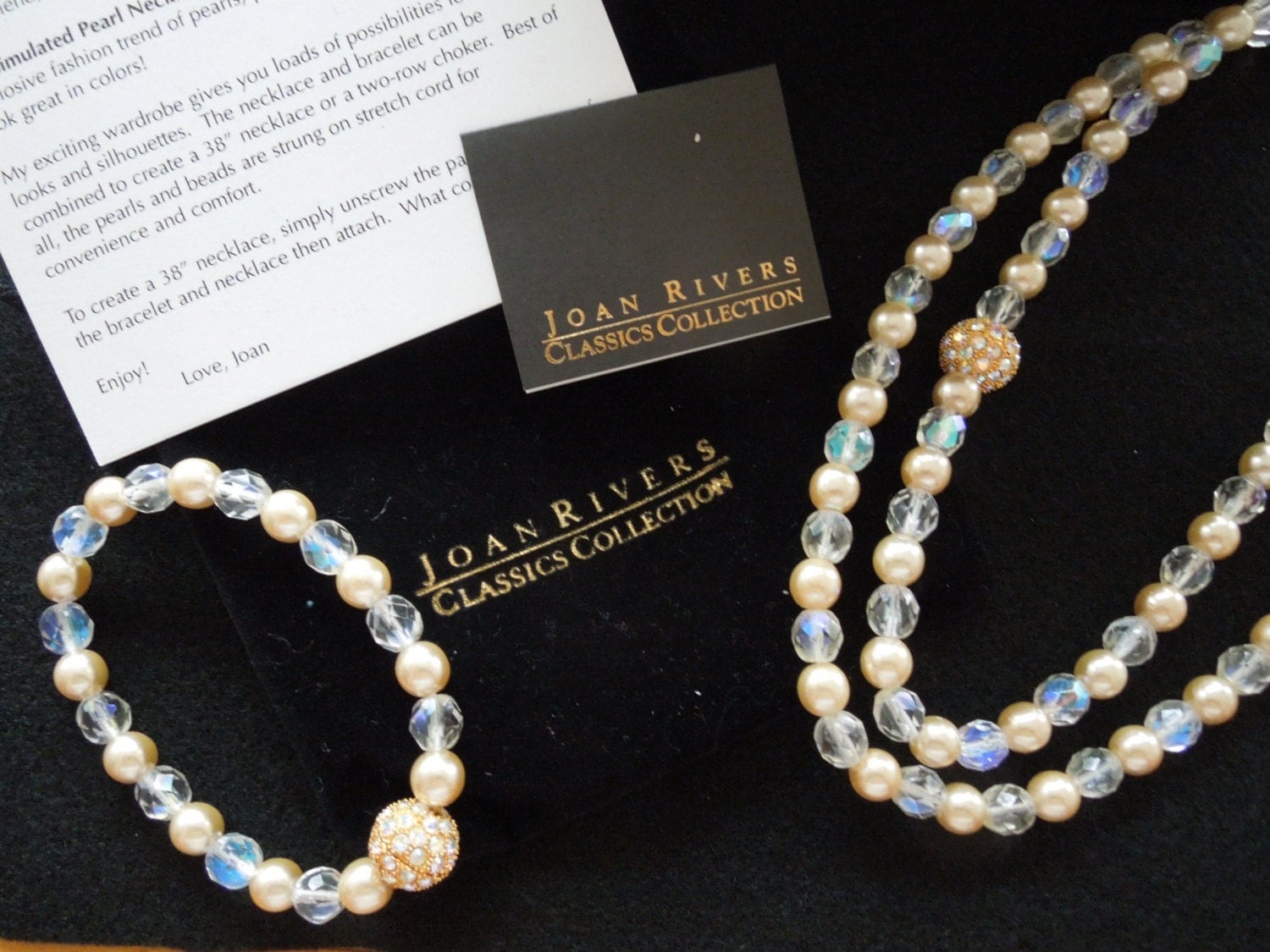 Vintage Joan Rivers Classics Collection Necklace and Bracelet