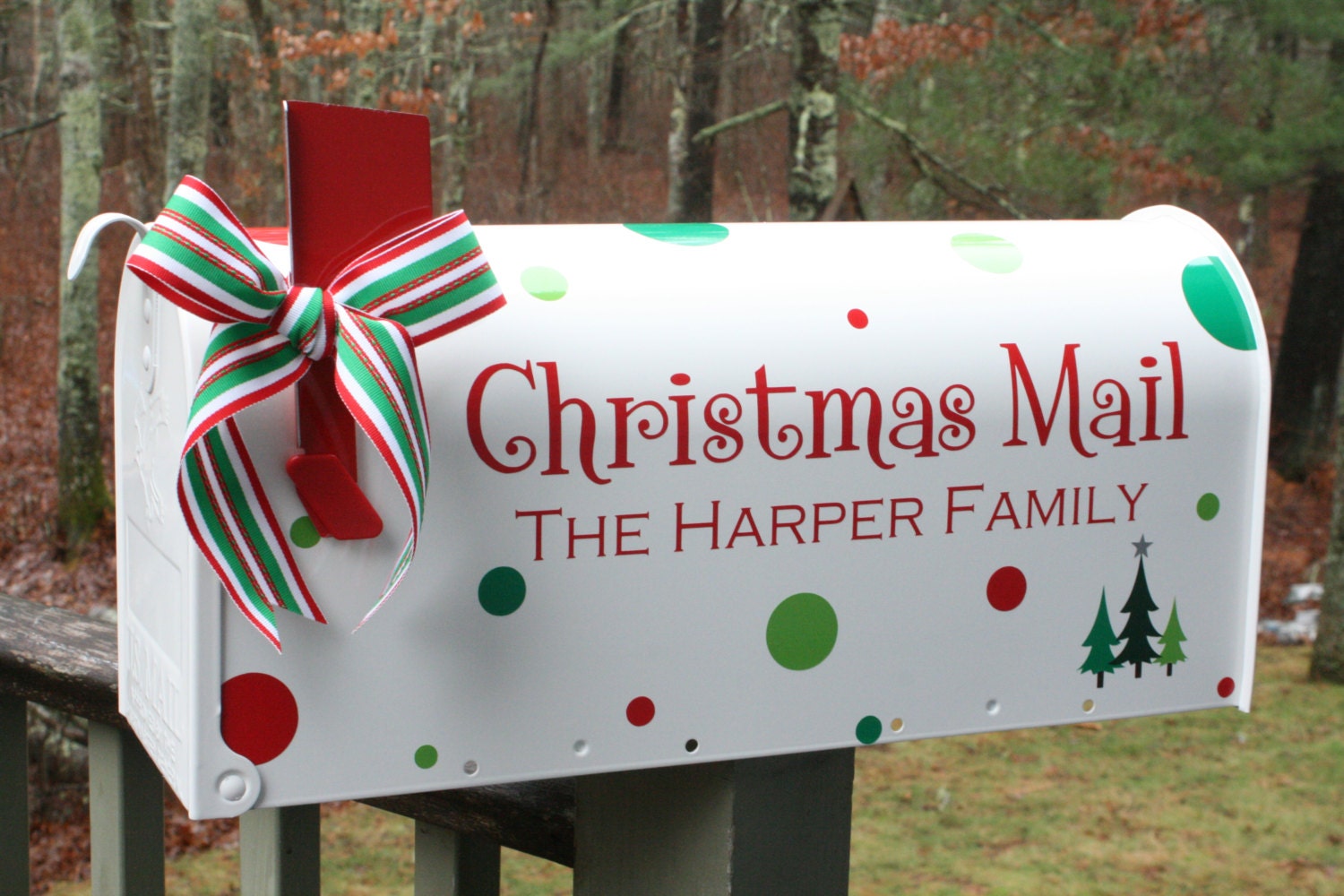 Christmas Card box actual mailbox by MarleyintheMiddle on Etsy