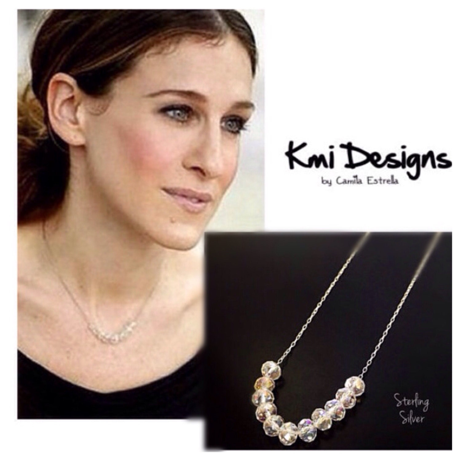 Carrie Diamond Necklace, Dainty Necklace, Sex in the City, Bridal Necklace - il_fullxfull.752221125_9uag