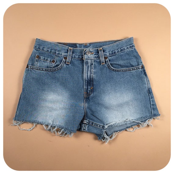 80s vintage blue Jean shorts denim cut off's by AmericanDrifter