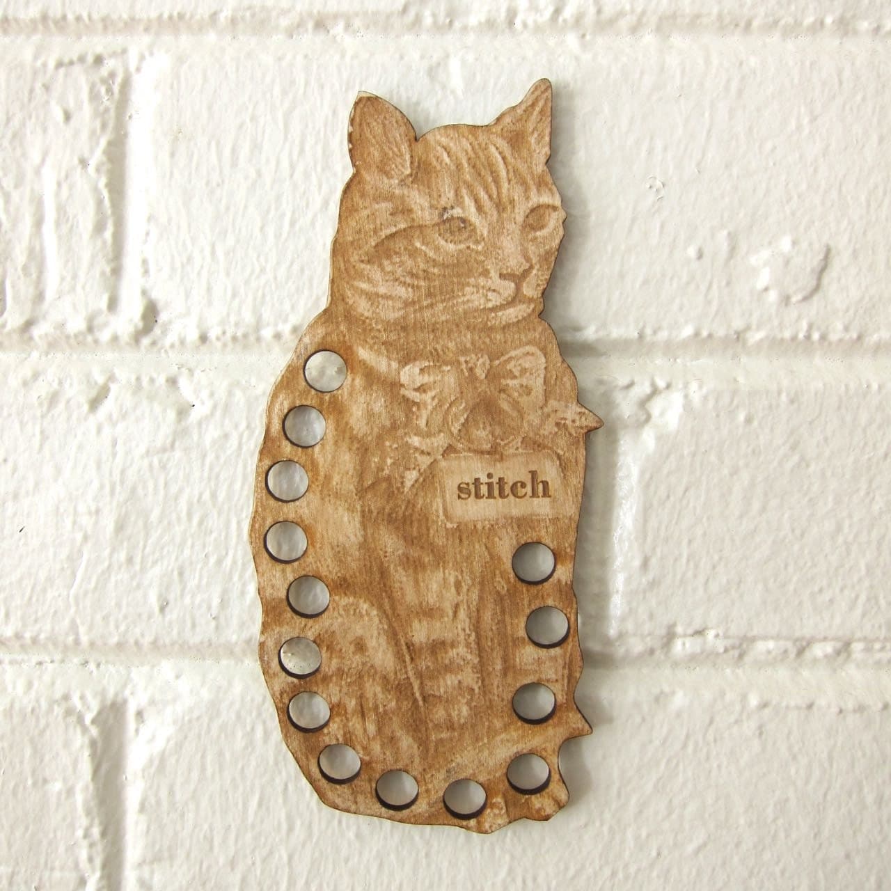 Wooden Embroidery Floss Organizer Laser Cut Thread Holder