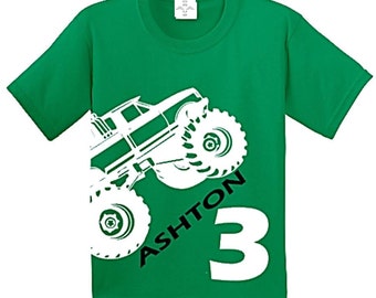 Monster Truck Birthday Shirt, Monster truck shirt, Monster truck Birthday, Monster truck Party, Monster trucks, Truck birthday shirt