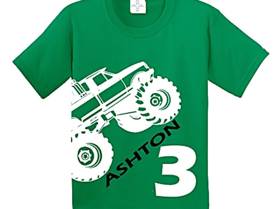 birthday monster truck shirt