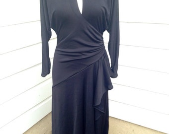 Stunning VINTAGE Black FormalCocktail Gown - 194050s - size small