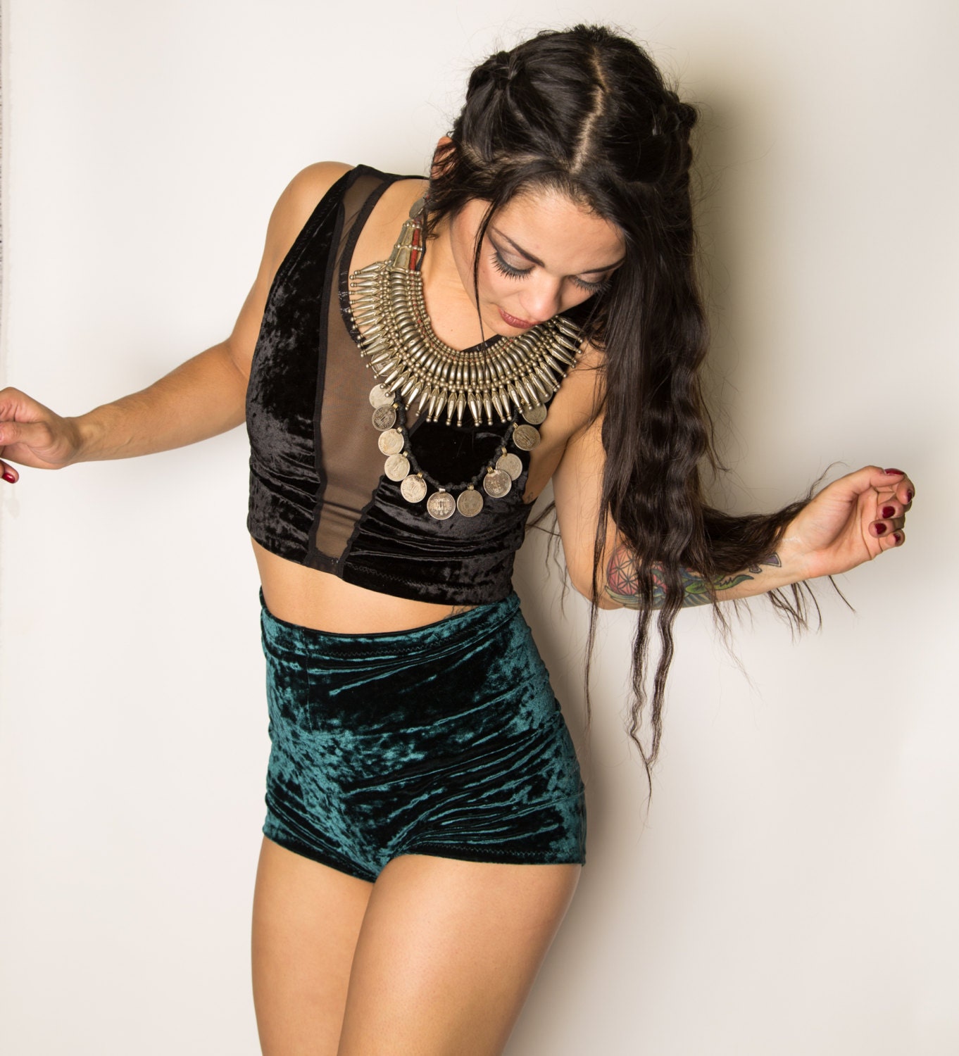 velvet hot pants