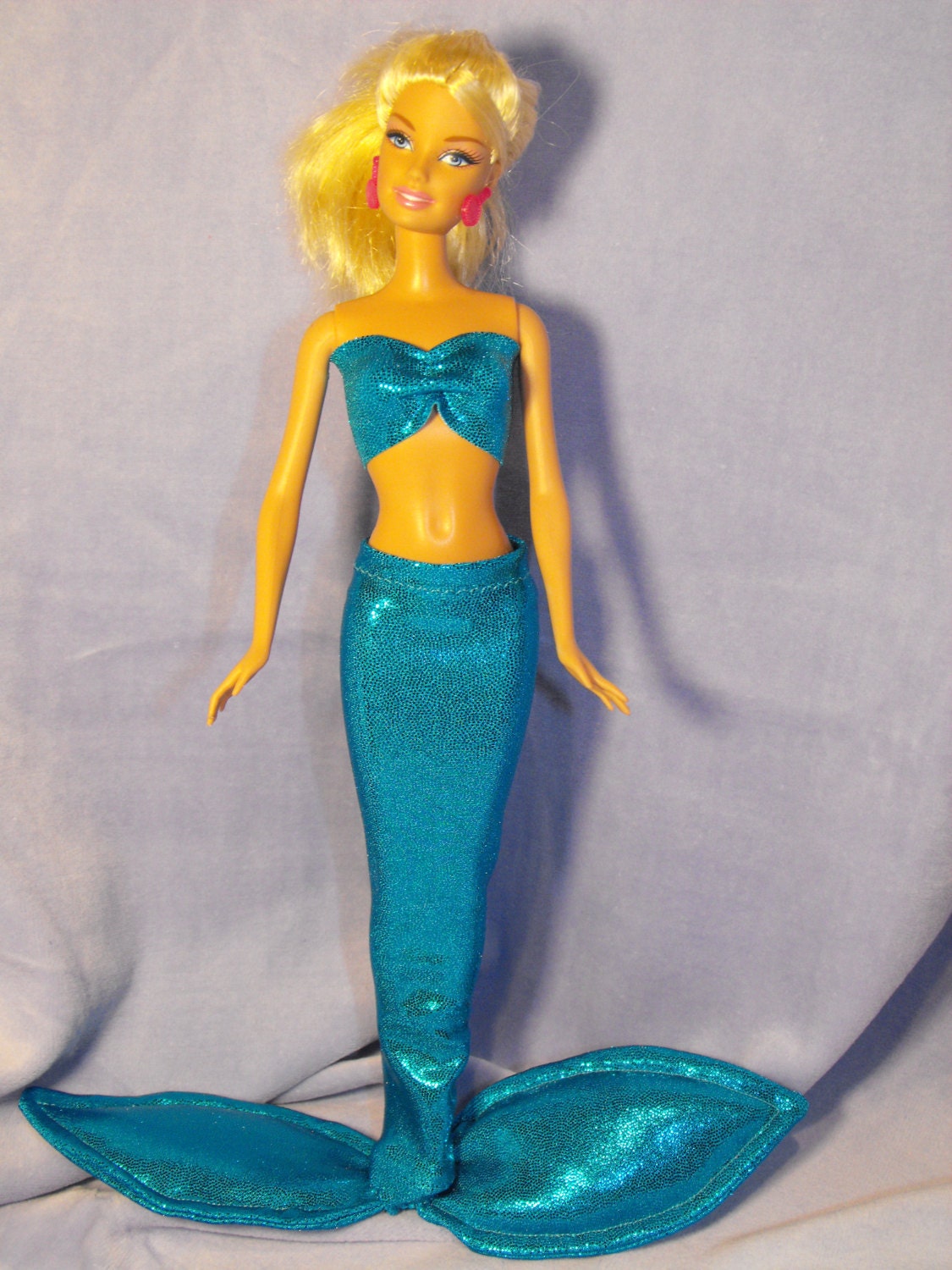 Teal Shimmer Mermaid Tail and Matching Top for your BARBIE