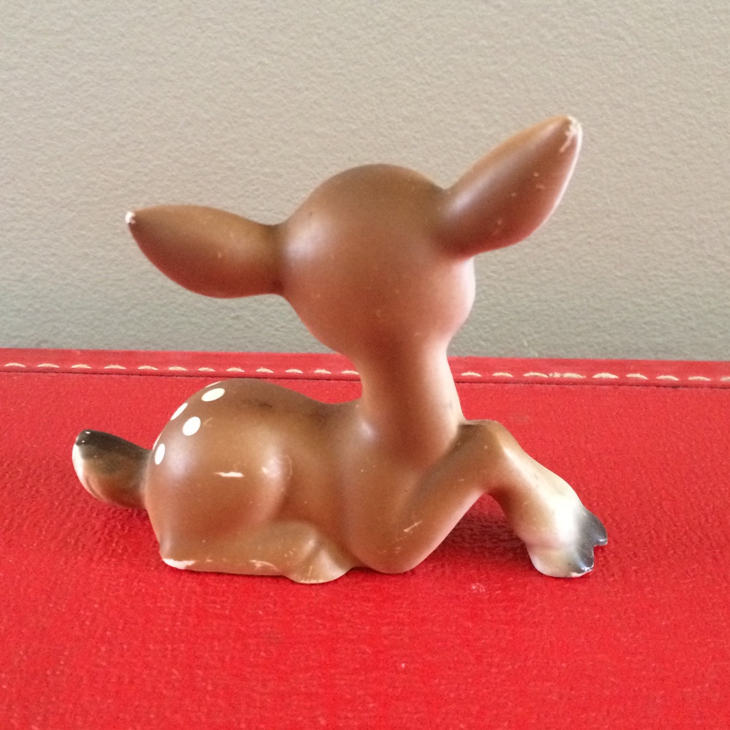 Vintage ceramic deer figurine woodland home decor by Callaina