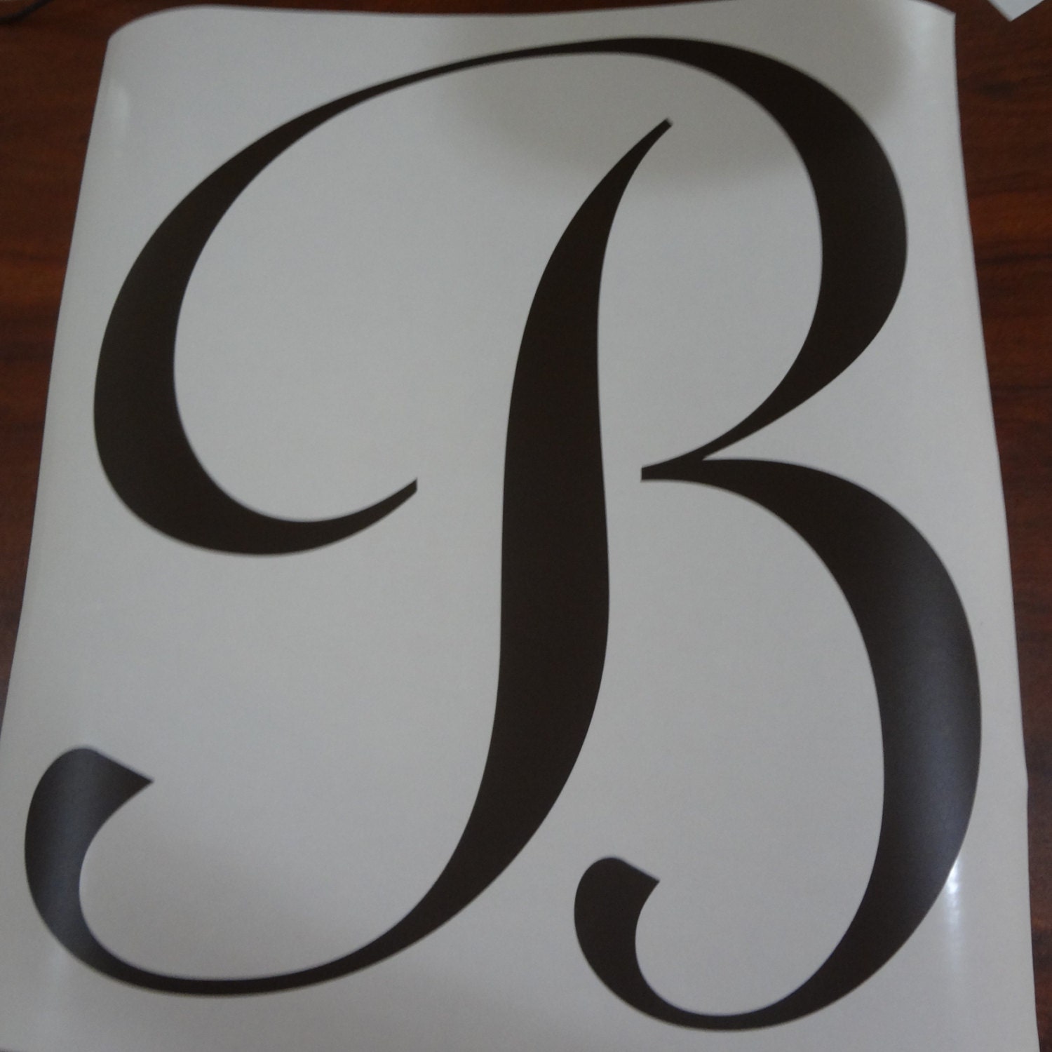 Monogram Initial Wall Decal Single Letter Vinyl Room Decor