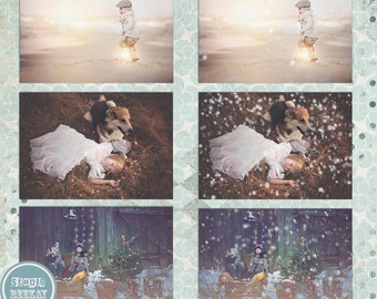 Snow Overlays , Photo Overlays, Snow Textures - INSTANT DOWNLOAD