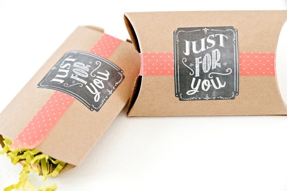 75 Medium Kraft Pillow Boxes 3.5x3x1 for Wedding Favors, Jewelry, Soaps, Gift Cards and More Il_570xn