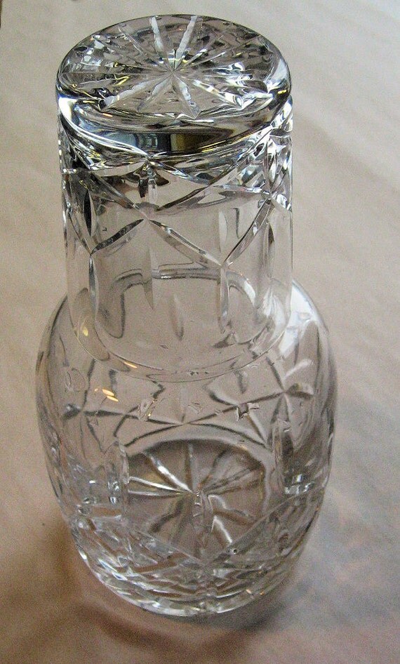 Items Similar To Vintage Cut Crystal Bedside Water Carafe Pitcher And Glass Set On Etsy