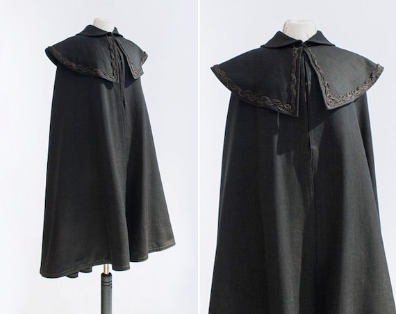 1800s Belle Époque Cloak Victorian wool cape