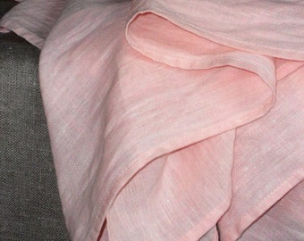 Pink table cloth, square soft pink tablecloth, linen tablecloth