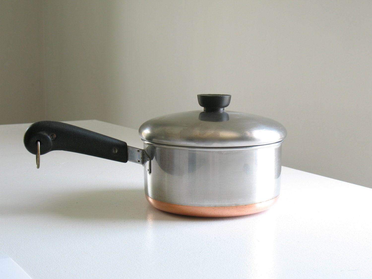 Vintage Revere Ware 2 quart saucepan / Stainless Steel Copper