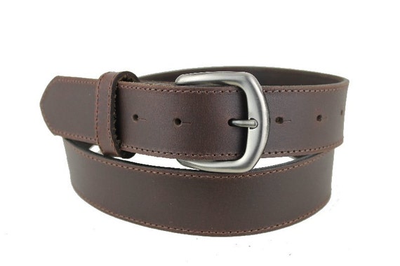 Men High-Quality Brown Leather Belt Changeable by neoraybelts