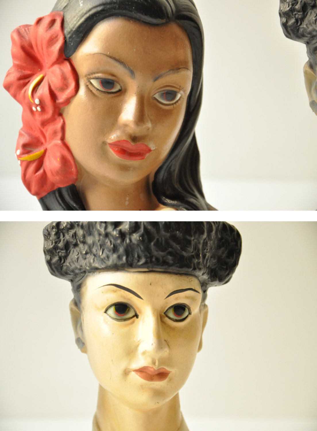 Midcentury Ceramic Head Busts Made in Japan by thelittlebiker