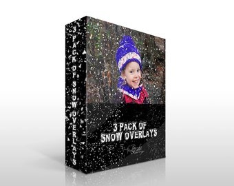 Photoshop Snow Overlay, 3 Pack