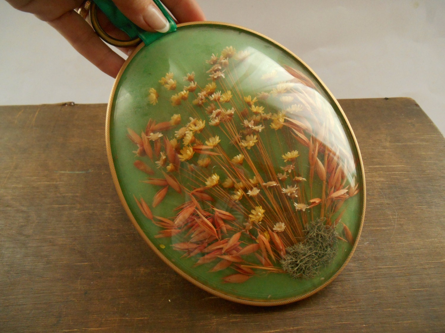 Reserved Vintage dried flowers wall hanging Framed Herbarium