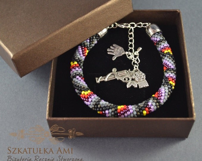 Colour bracelet pattern belts crochet hook knitted crochet bracelets seed beads bracelets girl women gift purple cuff bangle bracelet