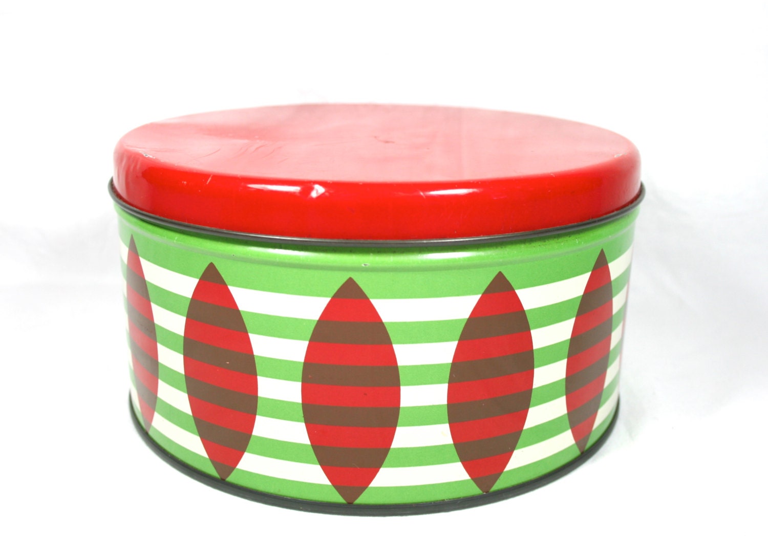Download Small Red Decorative Box With Lid Cookie Tin Old Metal Box ...