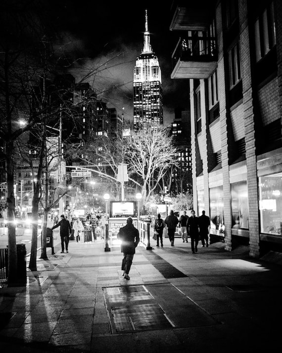 New York Photography Manhattan streets at Night Empire