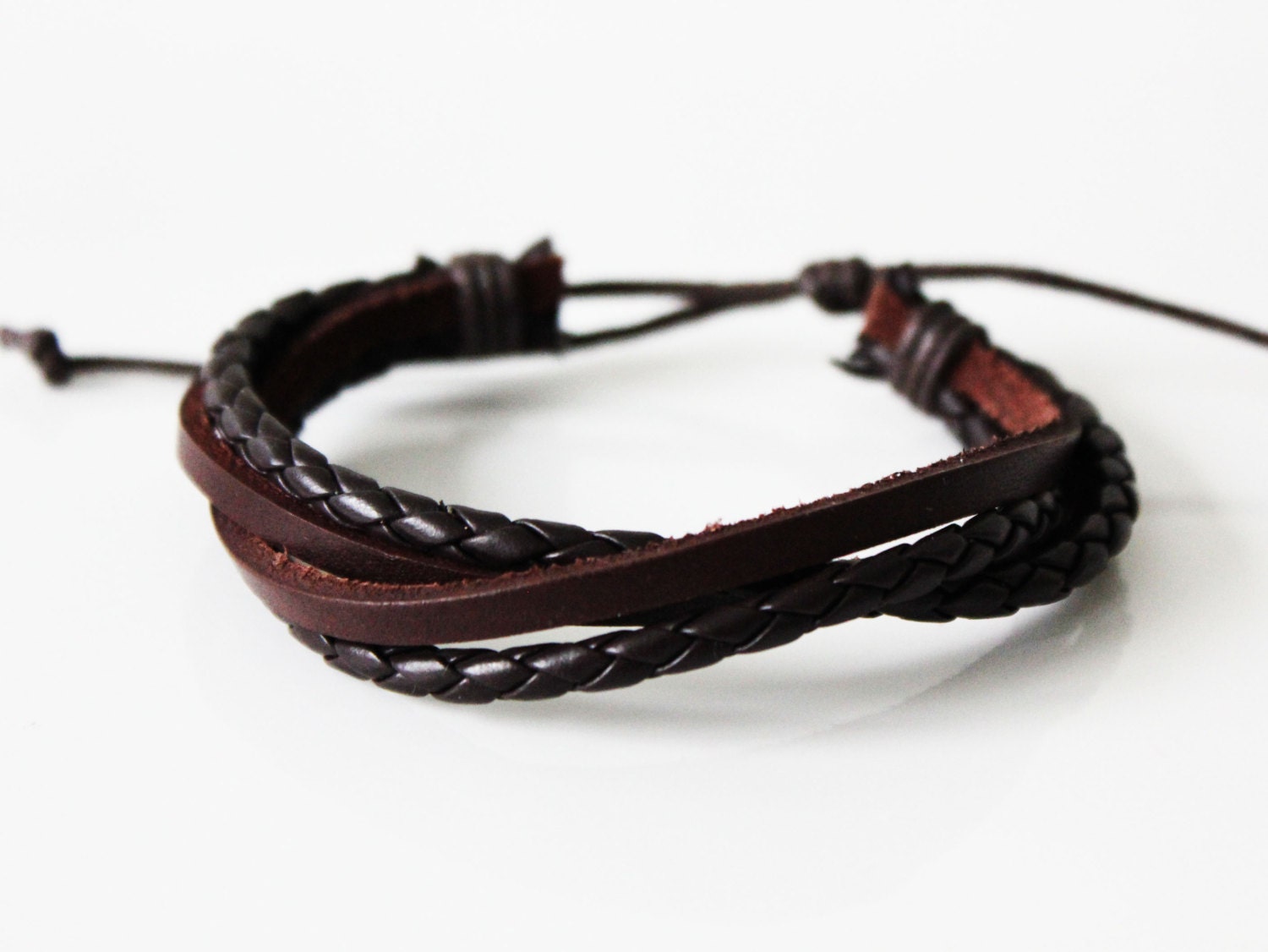 Men's Leather Bracelet Friendship Bracelet Men's by ...