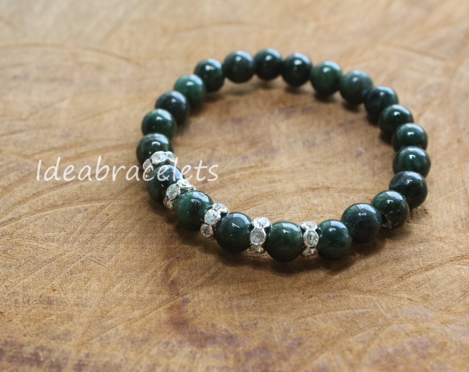 Dark Green Jade Bracelet Wealthy Stone Powerful Stone