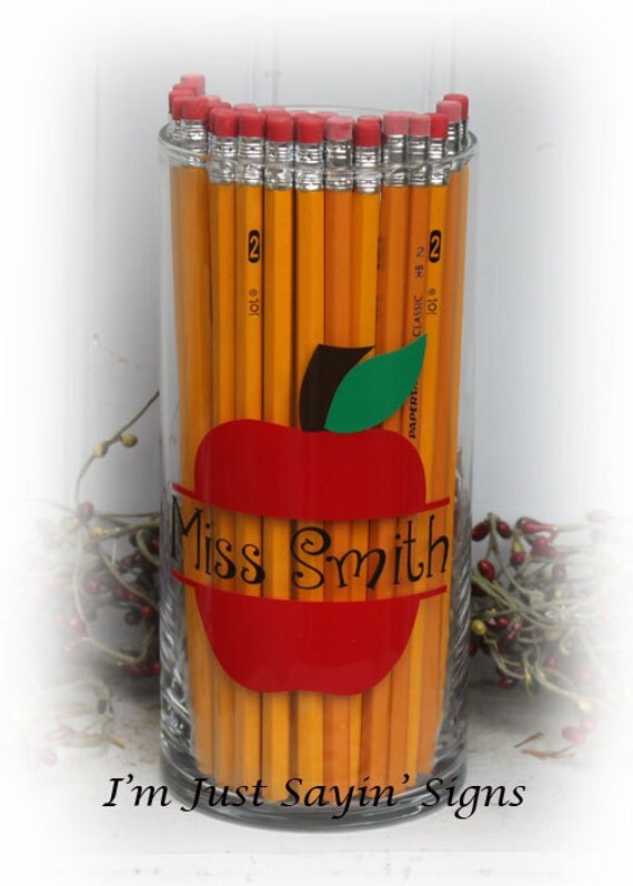 Items similar to Custom Teacher Pencil Cup for Teacher Appreciation on Etsy