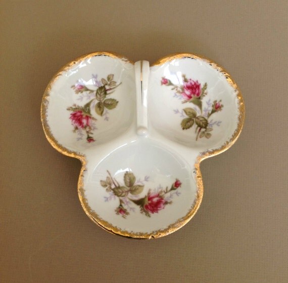 Vintage Porcelain Divided Serving Dish by Bond Ware L&M