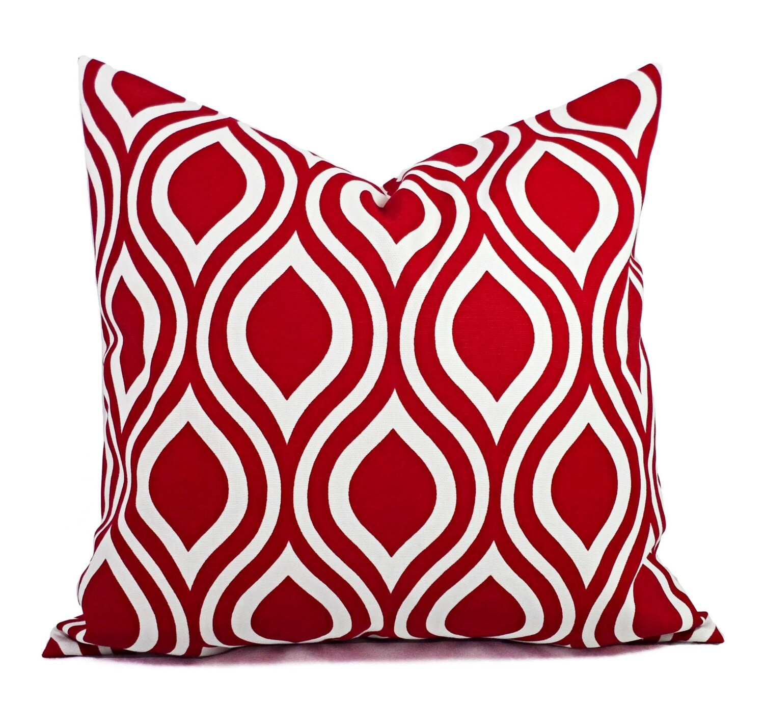 Two Red Pillow Shams Red Pillow Cover by CastawayCoveDecor