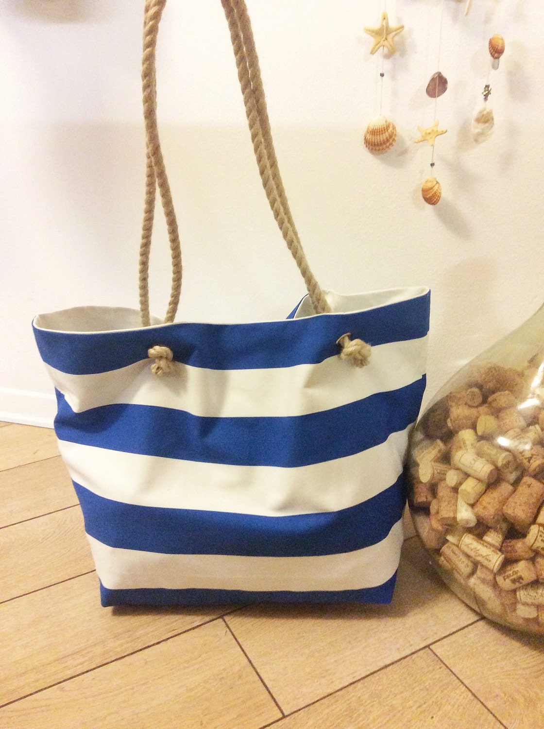 Summer Bag Borsa Spiaggia borsa in tessuto per by KateBagHomemade