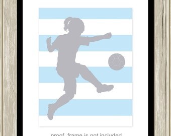 Soccer room decor soccer girl wall art girls wall art teen